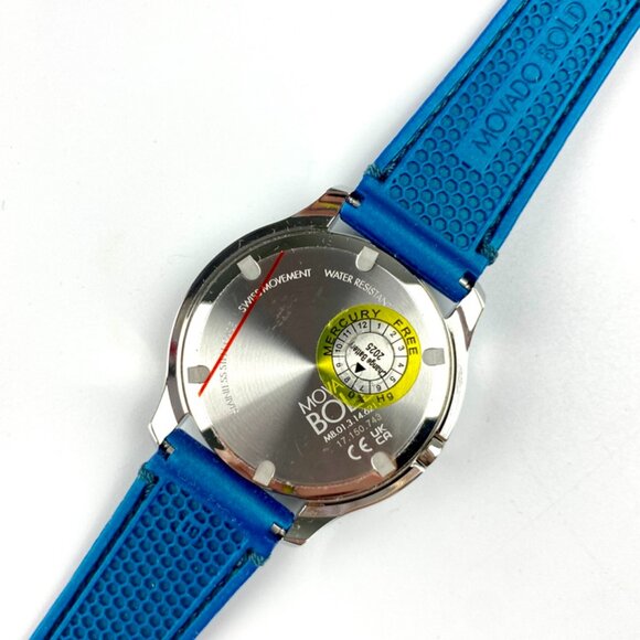 Movado 3600715 Bold Women Silver Dial Green Silicon Strap Swiss Watch, 38mm - Picture 5 of 8